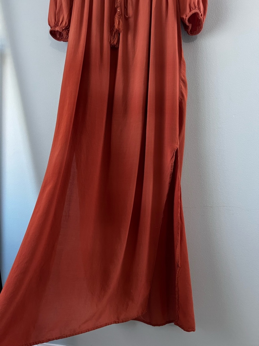Francescas Blue Rain burnt orange boho maxi dress, small - Picture 6 of 11